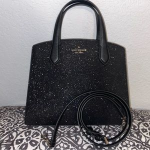 Kate Spade Black Sparkle Satchel Crossbody bag
